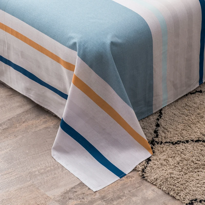 Nordic-Style-100%-Cotton-Bed-Sheets-Set-1PC-Flat-Sheet-2Pcs-Pillowcases-Twin-Queen-King-Size-Mattress-Protector-Cover-for-Adults-4