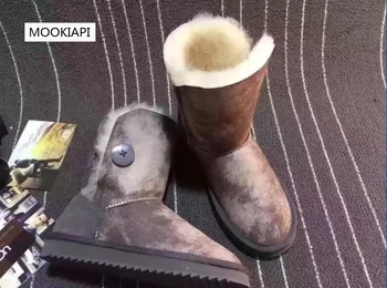 

The latest high-quality women's snow boots in Europe in 2019, real sheepskin, natural wool, mid-barrel shoes, the best quality