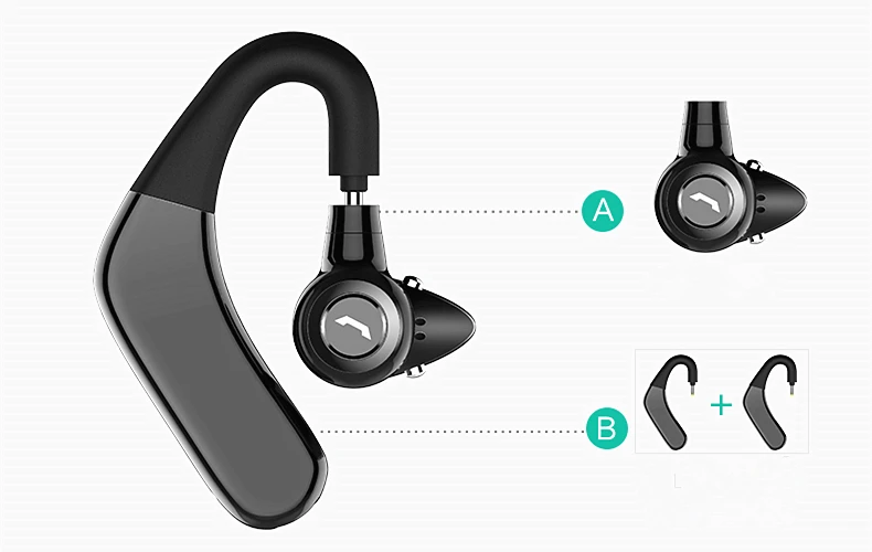 Noise Cancelling Wireless Bluetooth Headset Handsfree Sports Wireless Bluetooth Headphones Music Earphones Driver Headset (1)