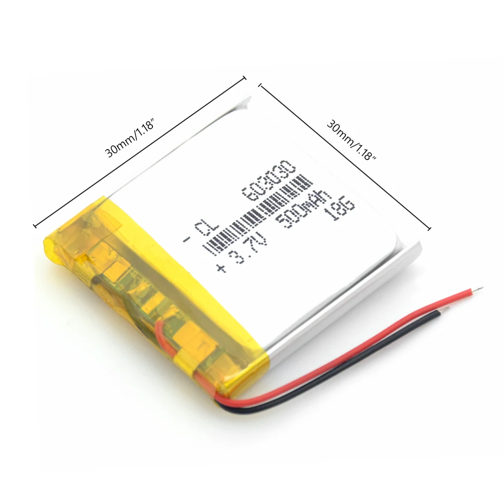  500mAh 37 V akku 603030 li polymer lithium-batterie li auf für MP3 MP4 GPS DVD recorder e-book kame