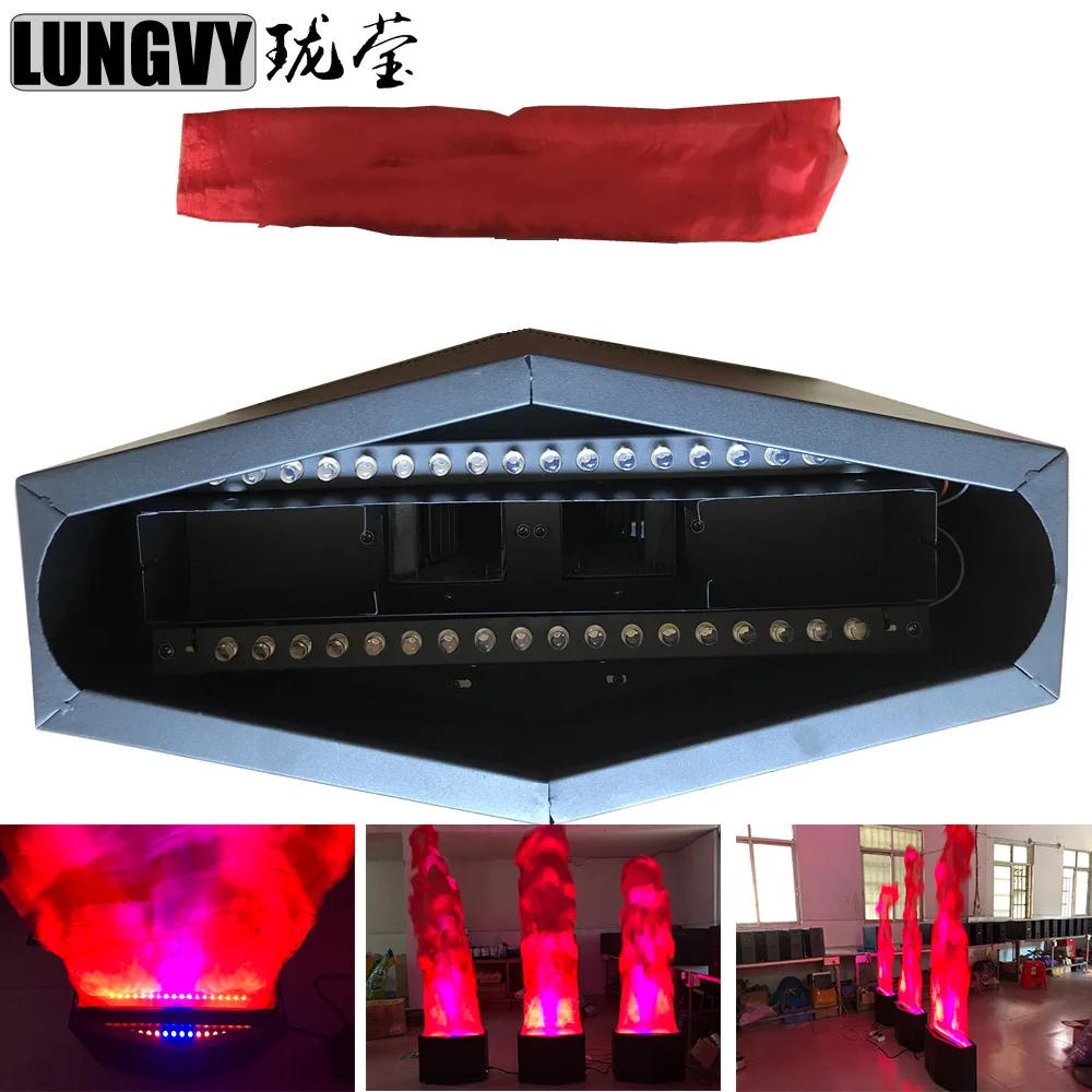 Free shipping Stage Led Fire Light Flame Projector 36x 10mm Led Silk