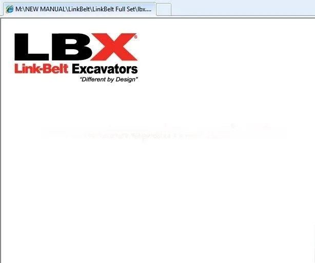 Linkbelt Полный Магазин Руководство часть Руководства принципиальная