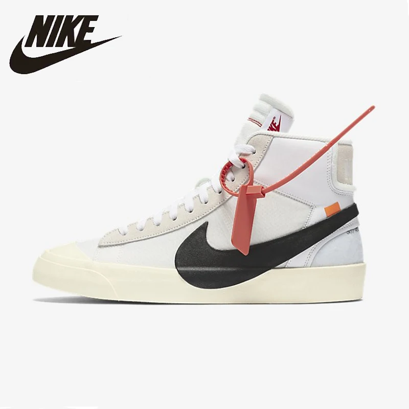 NIKE OFF WHITE BLAZER MID OW Mens Basketball Shoes Breathable Footwear ...