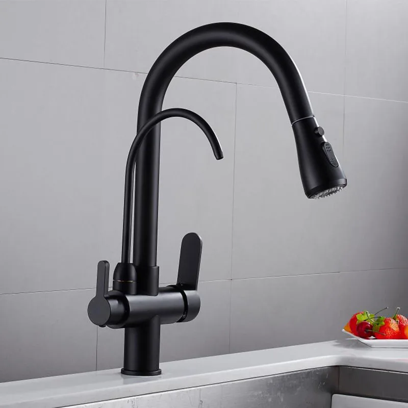 Azeta Pull Down кухонный кран torneira cozinha фильтр для воды 3 способа смеситель раковины