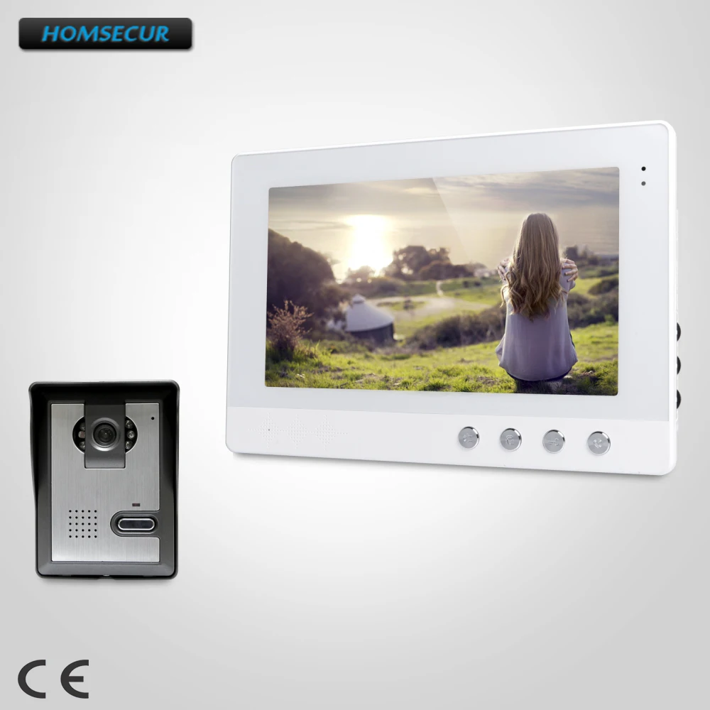 

HOMSECUR 10.1" Video Door Entry Security Intercom Electric Lock Supported for House/ Flat XC005+XM101-W