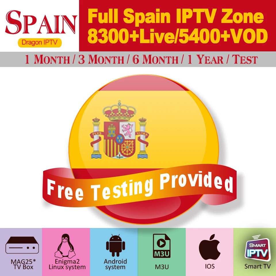

Spain Cccam IPTV Subscription Europe Spanish channels Android iptv Box iptv spain smart TV Box IPTV M3U Free Test XXX 8000+Live