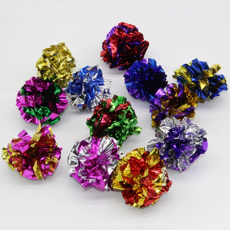 

Westrice Big Bargain Plastic Ring Paper In Various Colors Ball Super Cheap Favorite The Cat Toy Ball MYLAR Balls Crinkle Kitten