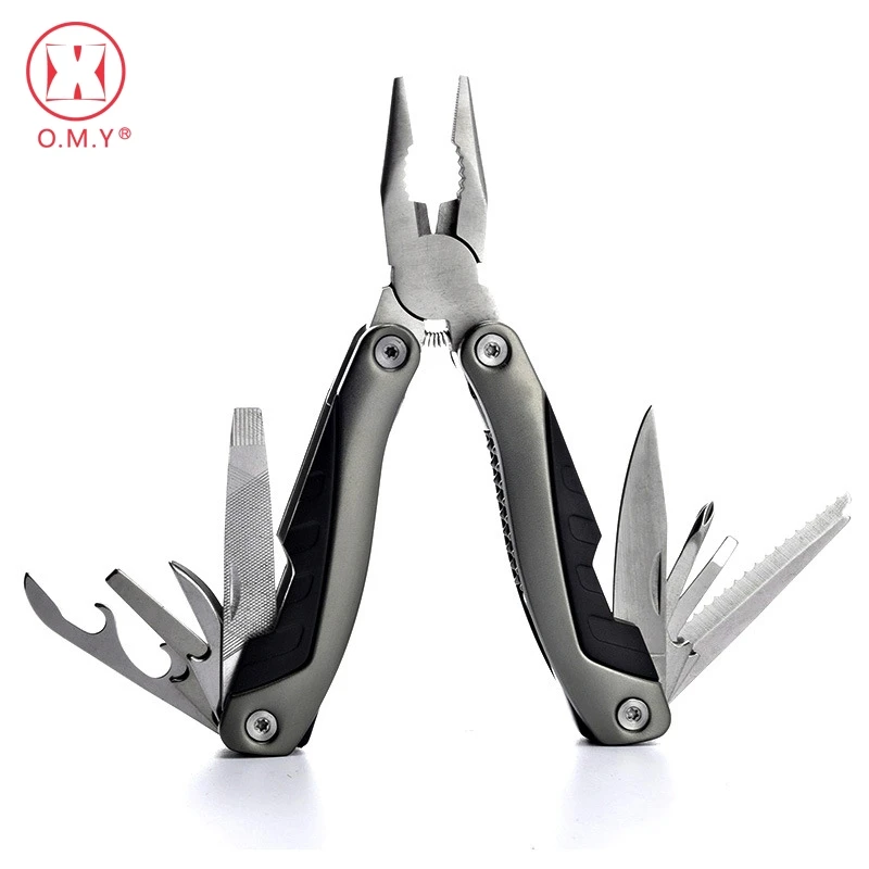 OMY multifunctional Combination plier Folding Multi Pliers camping hand tool with knife scissors