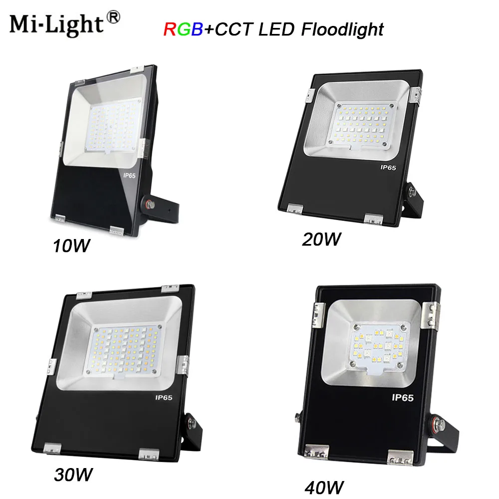 

Milight FUTT02/ FUTT03/FUTT04 /FUTT05/FUTT06 10W/20W/30W/50W RGB+CCT LED Flood light AC100-240V DC24V IP65 Outdoor Garden Light