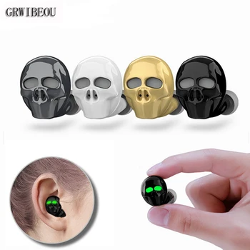 

2019 New Skull Bone Bluetooth Earphone with Microphone Noise Cancelling Hi-Fi Handsfree Bass Stereo Mini Micro Earbud Earpiece