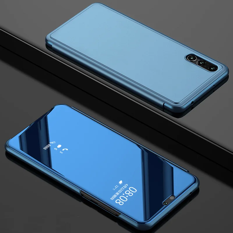 Роскошный чехол Smart View для huawei Y9 Honor 8X Max Y7 Y7 Pro Honor View 20 задняя крышка зеркальная P30 Lite P30 Pro