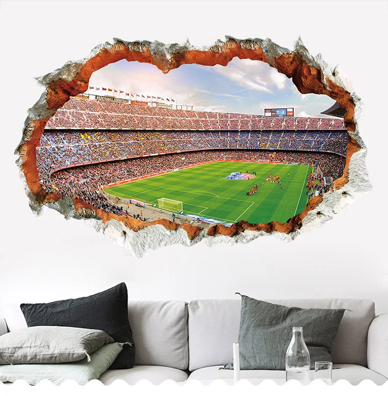 

Stereoscopic effect wall sticker, World cup soccer game, Environmental friendly PVC material, Item No. XH-football