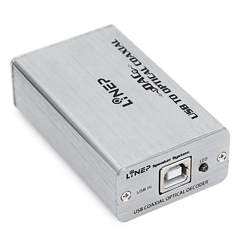 

Lynepauaio Computer Usb External Sound Card Pcm2704 Chip Fiber Coaxial Digital Signal Output Analog Signal 3.5Mm Headphone Out