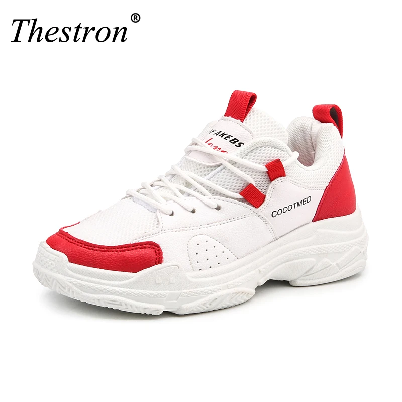 

New Sport Sneakers Women Spring Summer Women Running Shoes White/Black/Red High Quality Mesh Breathable Athletic Shoes Training