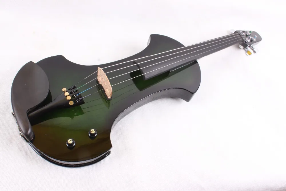 

1 Pcs New Baroque4/4 Electric Violin Guitar 4 string Shape Many Colors Solid wood dark green color