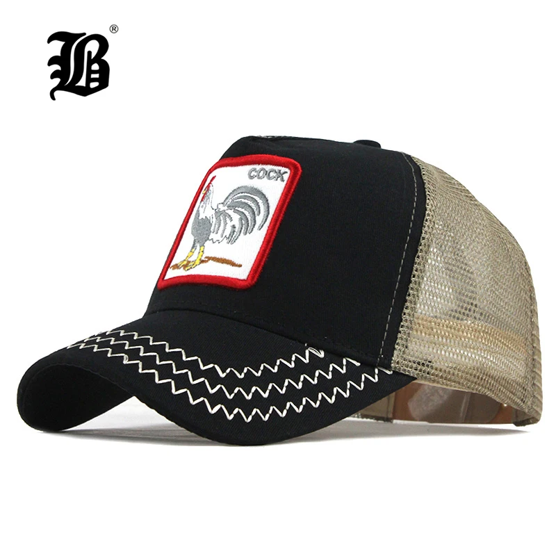 

[FLB] Animals Embroidery Baseball Caps Men Women Dropshipping Snapback Hip Hop Hat Summer Breathable Mesh Sun Gorras Unisex