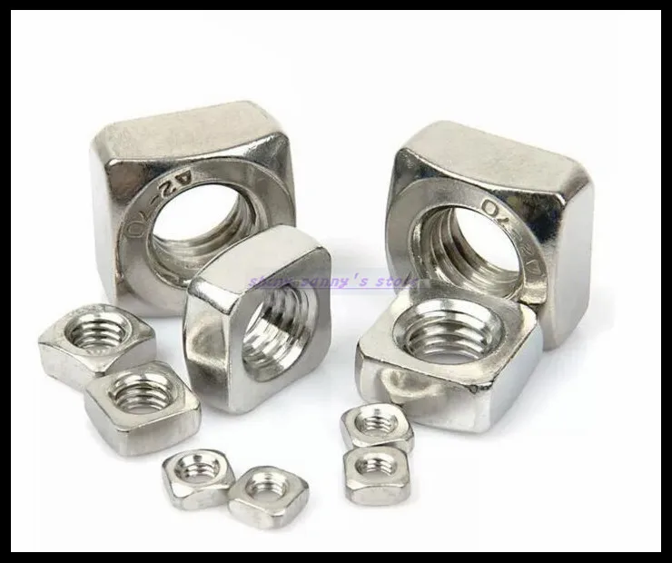 Metric Thread DIN557 M3 M4 M5 M6 M8 M10 304 Stainless Steel Square Nut