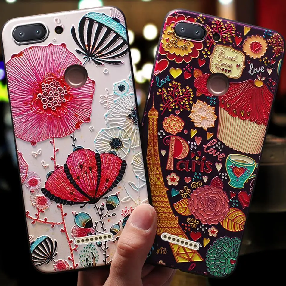 YonLinTan 3D роскошный чехол для xiomi Xiaomi Redmi 6 Redmi6 силиконовый телефона 360 оригинальные
