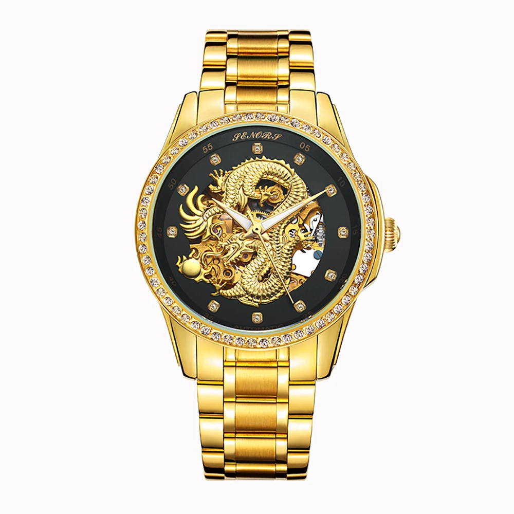 skeleton watch Luxury Dragon Skeleton Automatic Mechanical Watches For Men Wrist Watch Stainless Steel Strap Gold Clock Waterpro skeleton watch Luxury Dragon Skeleton Automatic Mechanical Watches For Men Wrist Watch Stainless Steel Strap Gold Clock Waterpro