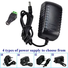 Адаптер питания DC12V 2A, AC100-240V к трансформатору DC12V, блок питания для светодиодных лент, CCTV камера 2,1 мм X 5,5 мм