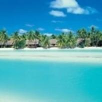 Aitutaki Atoll  Cook Islands  New Zealand Poster Print (18 x 7)