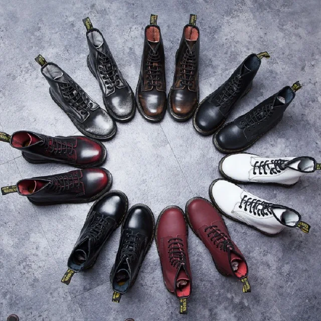 

2019 High quality Martens Men Boots Dr Martin Boots shoes High Top Motorcycle Autumn Winter shoes man snow Boots KH-W4