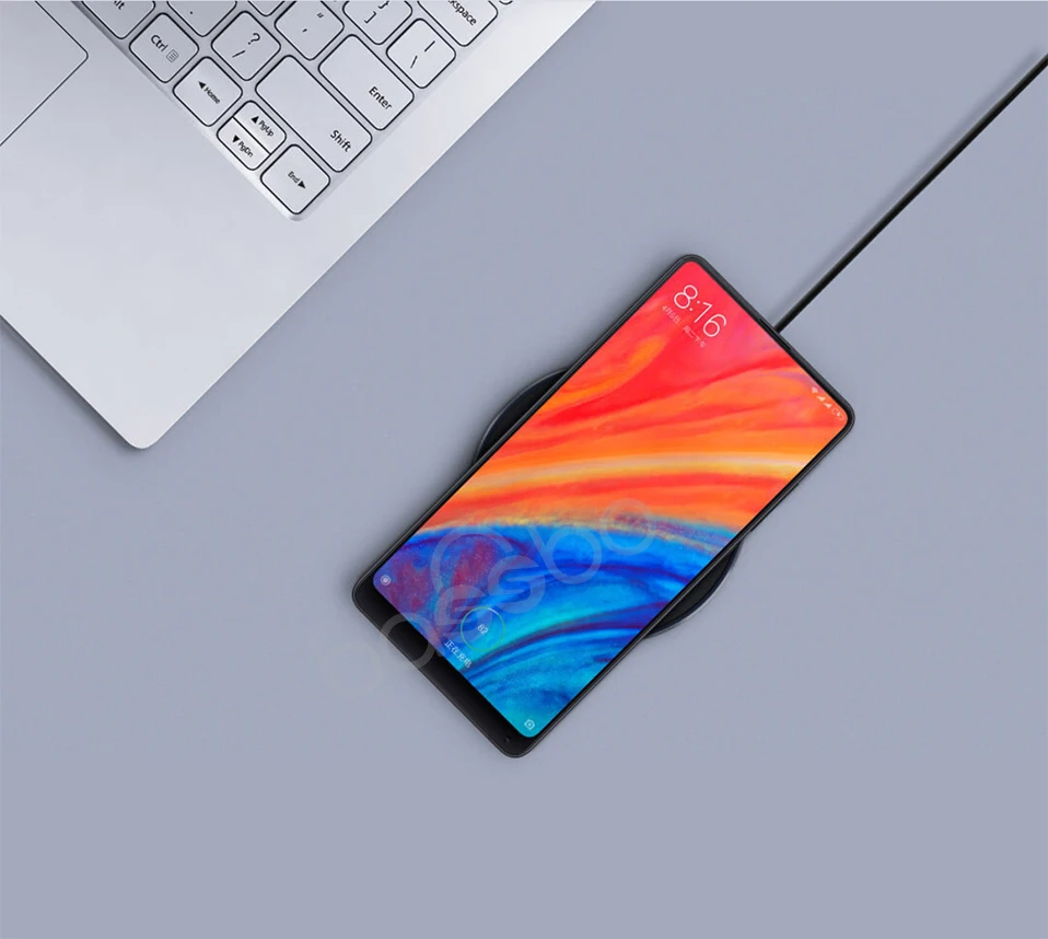 Xiaomi 10 Вт max Qi Беспроводное зарядное устройство для iPhone X/8 Видимый быстрый беспроводной зарядный коврик для samsung S9/S9+ S8 Note 9