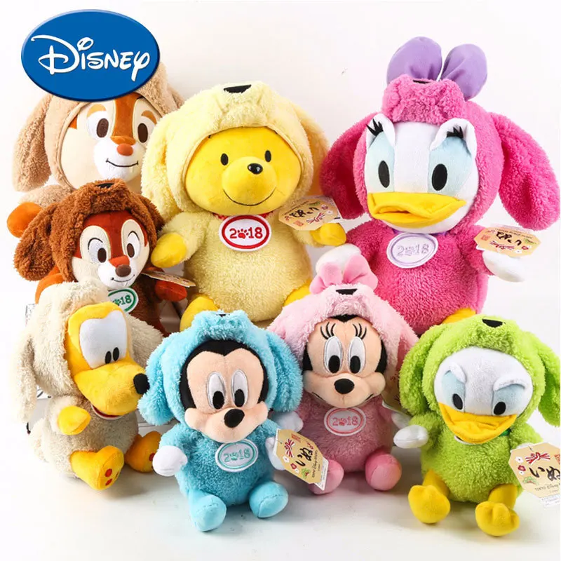 

Disney Cartoon Plush Toys Mickey Minnie Donald Duck Winnie the Pooh Lovely Cartoon Animation Stuffed Animals Zodiac Doll