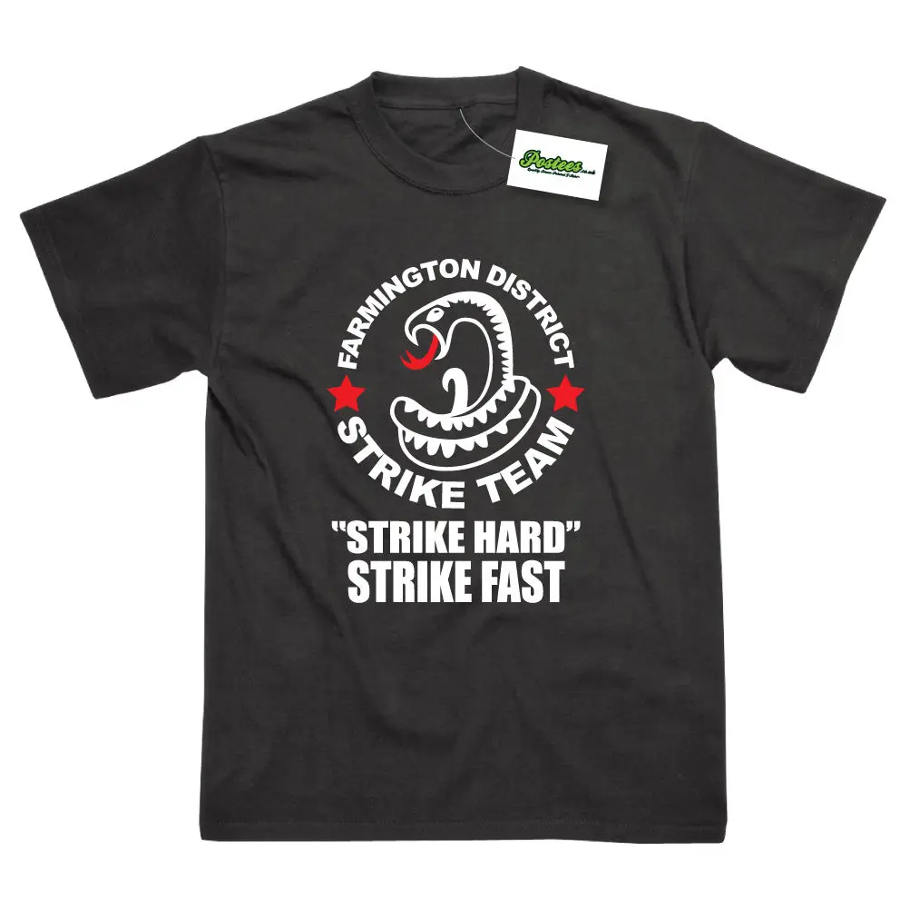 Farmington District Strike Team вдохновленная Shield Vic Mackey футболка классная Повседневная