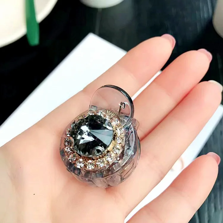 Elegance Crystal Hair Accessories For Girls Flower Hair Claws Cycle Shaped Hairpin Handmade Hair Clips