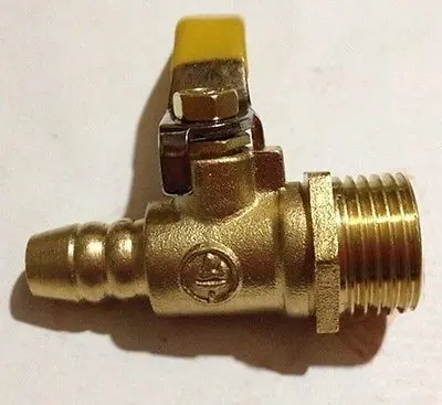 

Brass Ball Valve 3/8" BSP male to 10mm Hose Barb with lever handle 0.8 Mpa for Air gas water fuel