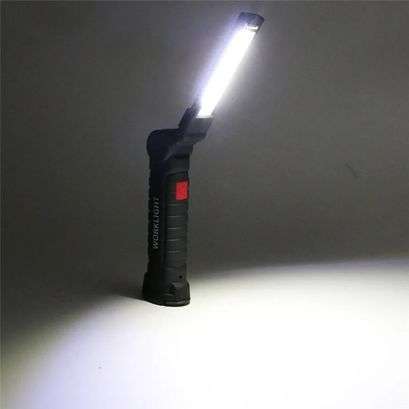 Фонари COB+ светодиодный свет USB Перезаряжаемые Магнитный факел Гибкая инспекции лампы Cordless Worklight#3F22