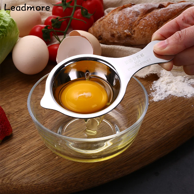 High Quality SUS 304 Stainless Steel Egg Separator Tool Spoon Egg Yolk