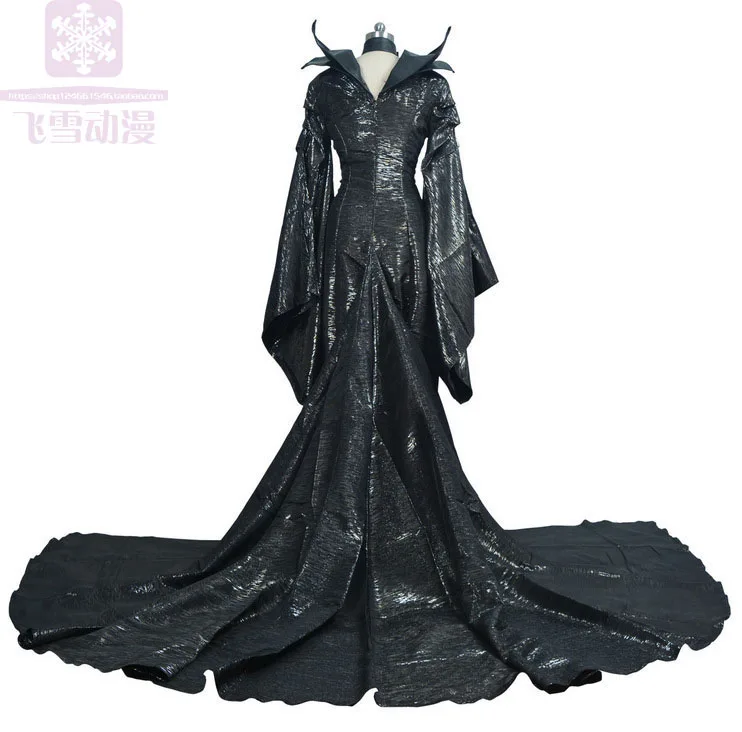 

Movie Maleficent Black Witch Angelina Jolie Princess Maleficent Cosplay Fancy Dress Canraval Halloween Costume Maleficent horn