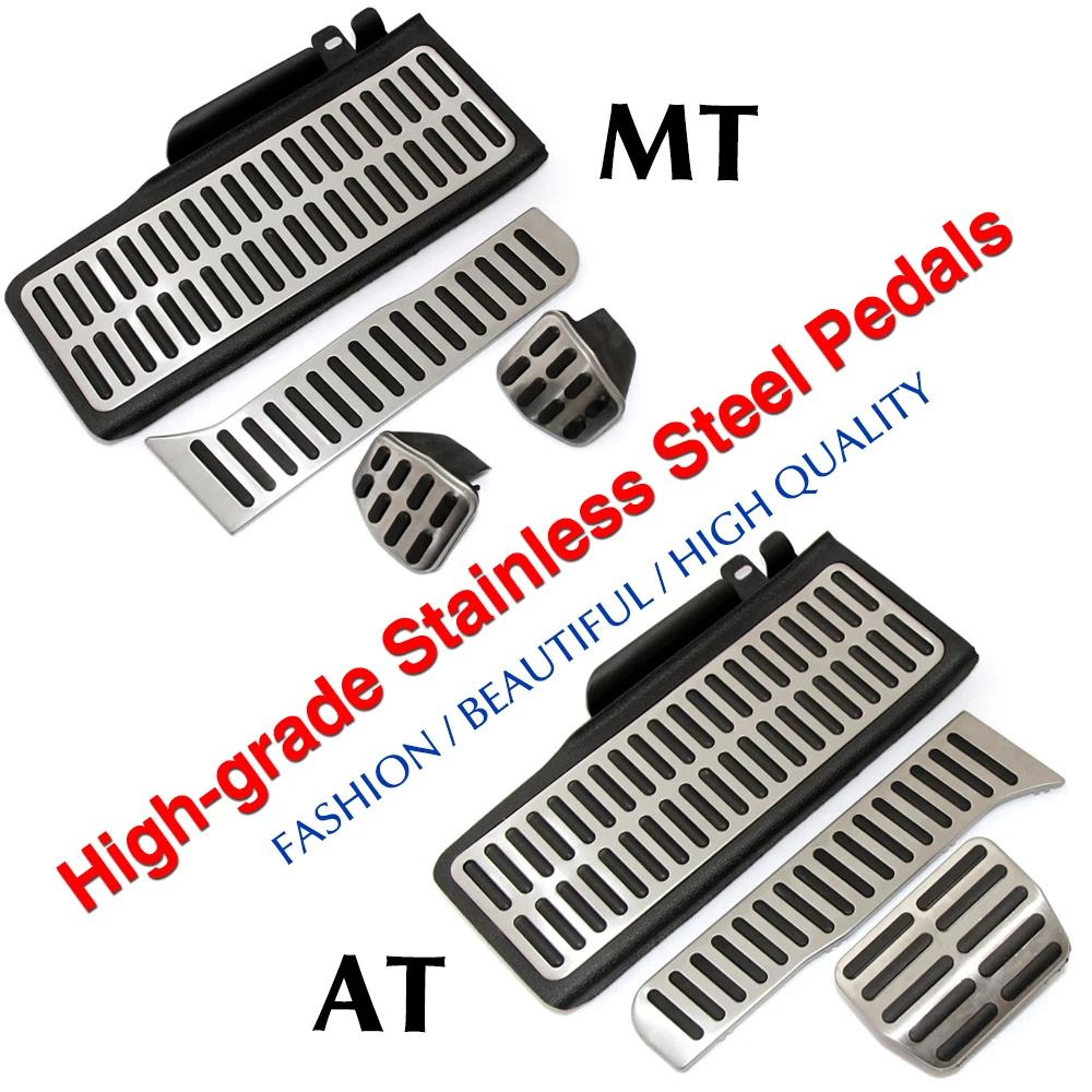 Педаль для ног из нержавеющей стали, авто педаль тормоза, педаль акселератора, AT и MT для Volkswagen passat B6, B7, CC для Skoda superb