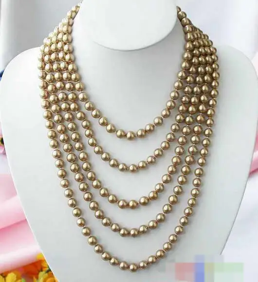 

song voge gem nanJ0742 champagne SOUTH SEA SHELL PEARL NECKLACE