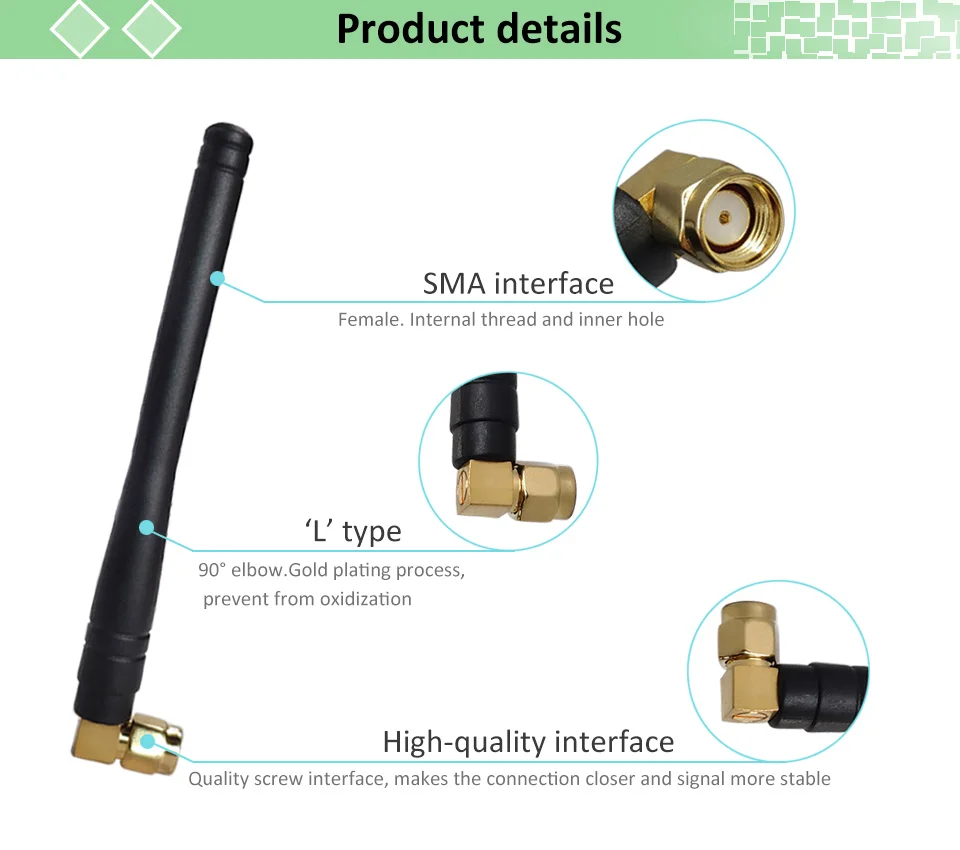 10 шт. 2,4 ГГц антенна wi-fi 3dBi RP-SMA женский 2,4 ГГц antena wi-fi antenne воздушные антенны antenas для беспроводной wi-fi маршрутизатор