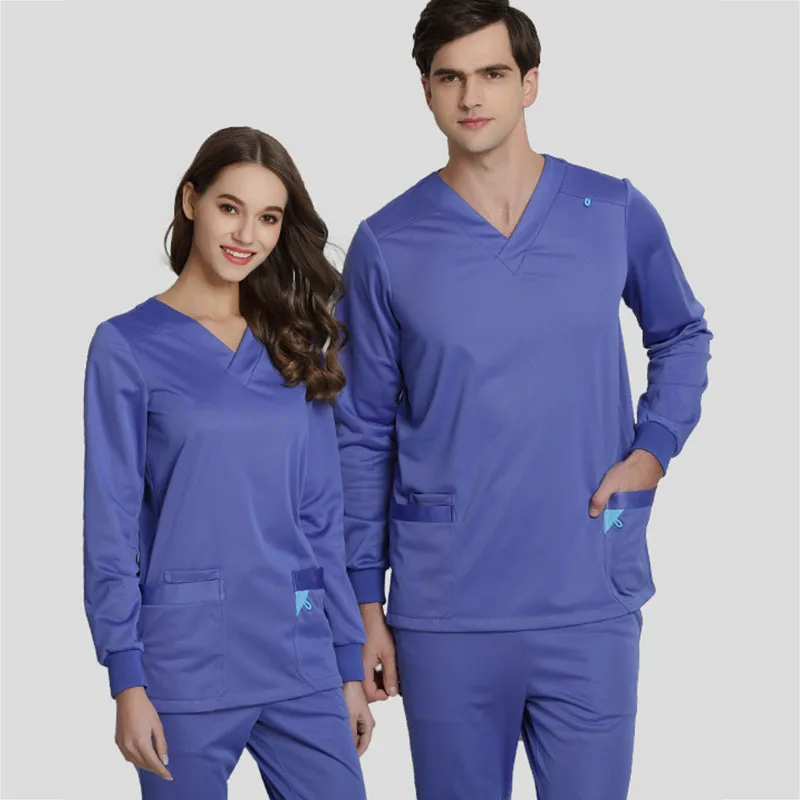 

Unisex Stretch Nursing Uniform Scrub Set Lycra Surgeon Medical Uniforms Work Outlet Breathable Premium Fabric Nurse Workwear