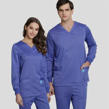

Unisex Stretch Nursing Uniform Scrub Set Lycra Surgeon Medical Uniforms Work Outlet Breathable Premium Fabric Nurse Workwear