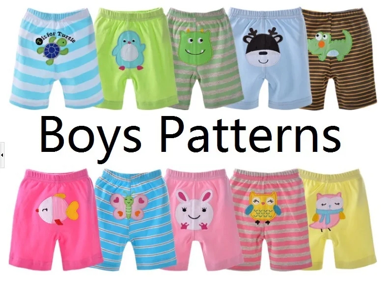 Летние Штанишки для малышей 5-Pack Шорты для женщин для мальчиков под Брюки для девочек короткие штаны леггинсы для маленьких девочек одежда для малышей Одежда для девочек - Цвет: Boys Patterns