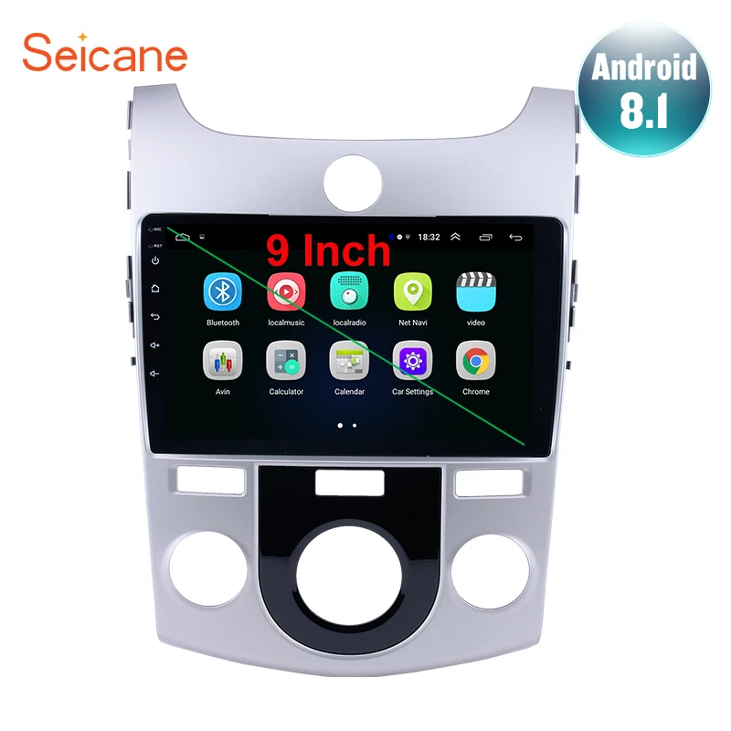 Цена Seicane Android 8,1 2DIN автомагнитола font b gps b font для 2008 2009 2010 2011 2012 KIA Forte MT поддержка 1080P DAB + DVR wifi OBD2 TPMS камера 3g