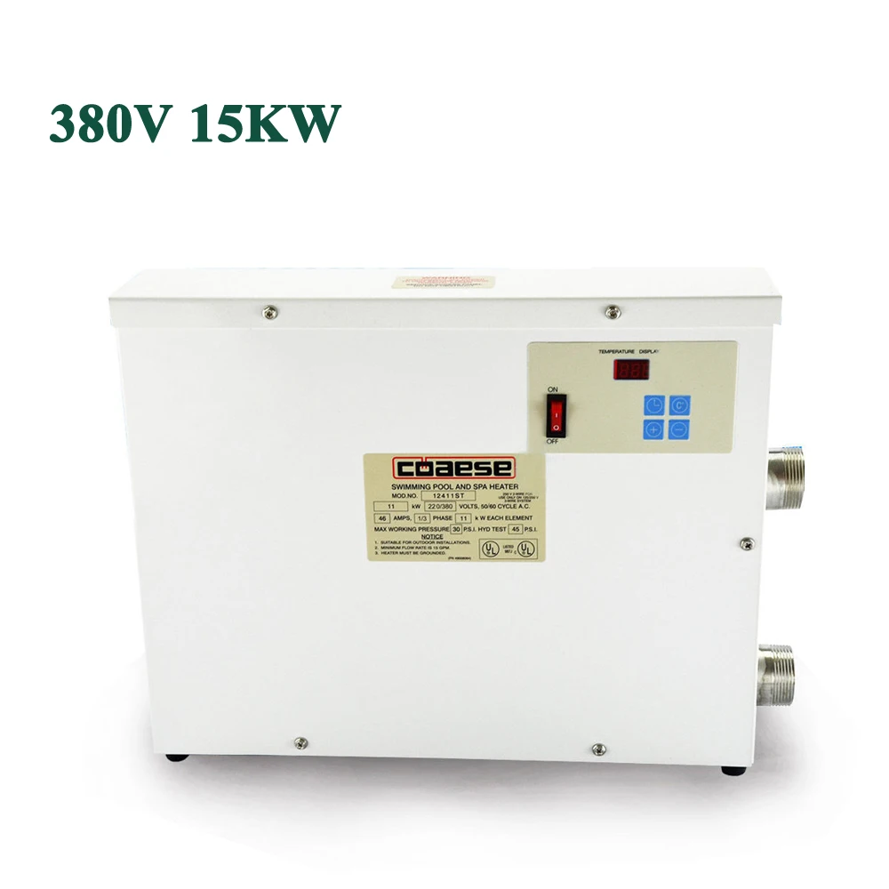 New 380V 15KW Automatic Swimming Pool Thermostat SPA Heater Temperature Controllerin Cases from