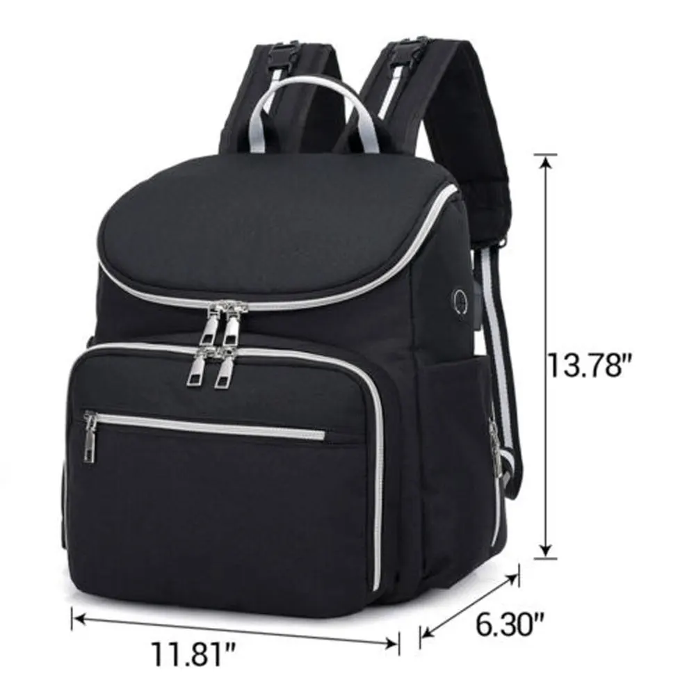 Большой емкости Мягкий подгузник сумка USB/наушники порт детские подгузники многофункциональный дорожный рюкзак держатель бутылки