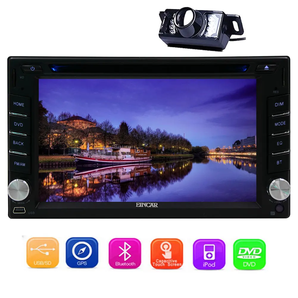 6 2 ''HD емкостный сенсорный экран автомобильный CD DVD Радио стерео в dash Авторадио
