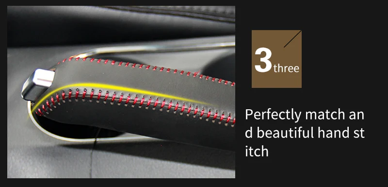 leather handbrake cover For Hyundai Elantra_06
