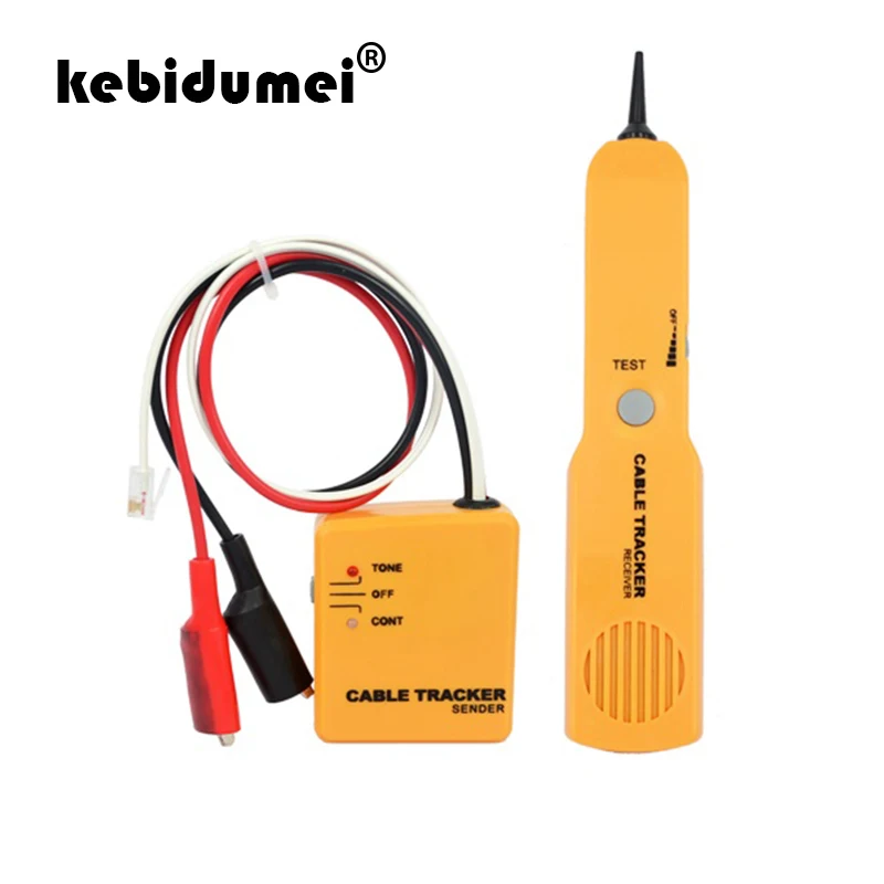 

kebidumei High Quality Handheld Telephone Cable Tracker Phone Wire Detector RJ11 Line Tester Portable Tool Kit Tracer Receiver