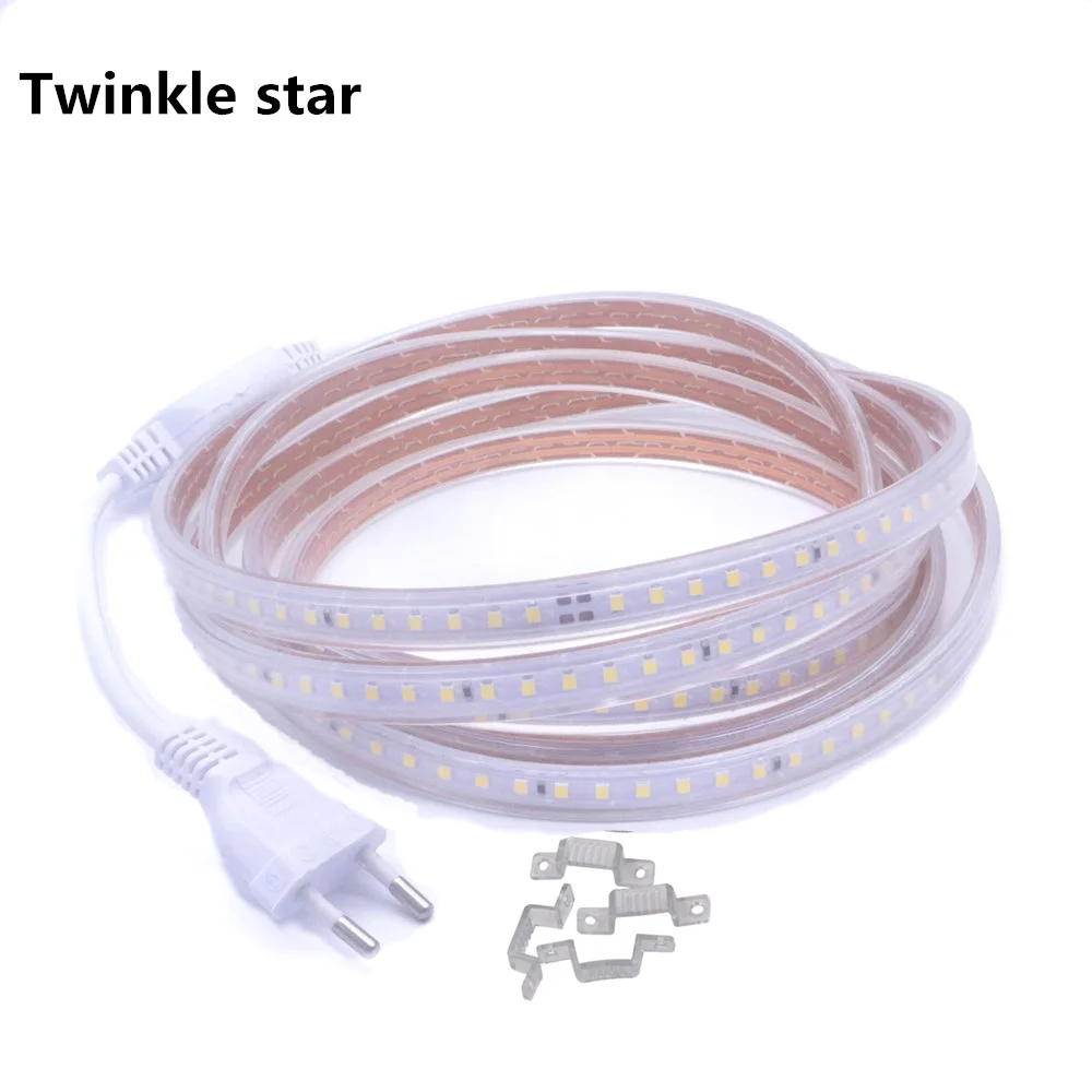 

220v 230v 240v 4000k led strip light waterproof ip67 ip68 120led/m 2835 smd nature white tape rope outdoor hotel home lighting