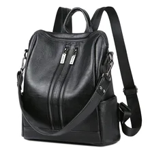 Moda Cuero Genuino de Las Mujeres Mochila Vendimia de Las Mujeres Bolso Niñas Mochila Femenina Bolso de Las Mujeres de Alta Calidad Bolsas Femininas
