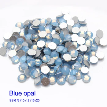 

Nail art Rhinestone Blue Opal Glass stones SS6-SS20 Glue on free shipping