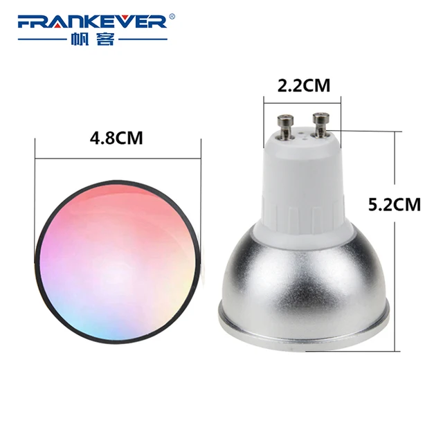 FRENKEVER Wifi Smart Bulb Wireless GU10 LED Lamp Smart Remote Control Compatible with Alexa google home